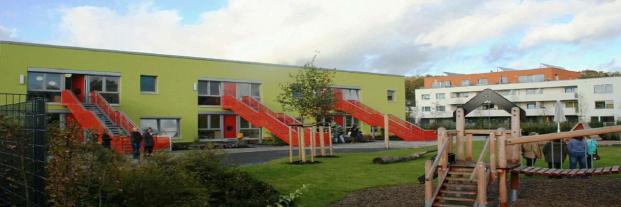 Außenansicht der Kita Löwenzahn 